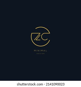 Alphabet letter icon logo ZC
