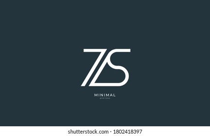 Alphabet letter icon logo ZS