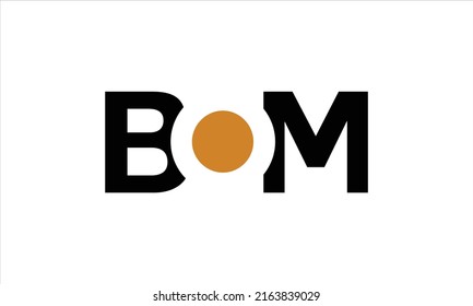 Alphabet letter Icon MB and o in negative space