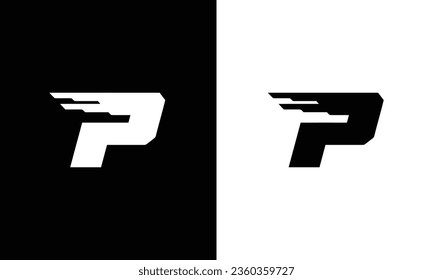 Alphabet letter icon symbol P