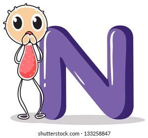 Alphabet letter illustration on white background