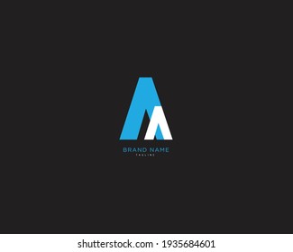 Alphabet letter Initial A, AA logo premium business typeface, minimal, innovative concept, creative, symbol, company, sign, Monogram, vector, startup, template graphic design.