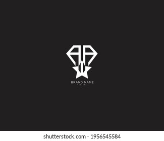 Alphabet letter Initial A, AA logo vector graphic design, minimal, icon, creative, symbol, sign, monogram, template, logotype, branding for for premium business typeface.