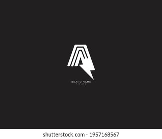Alphabet letter initial A logo and AA logo vector graphic design, minimal, icon, creative, font, symbol, sign, monogram, template, logotype, branding for premium business typeface.