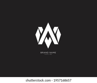 Alphabet letter initial A logo and AA logo vector graphic design, minimal, icon, creative, font, symbol, sign, monogram, template, logotype, branding for premium business typeface.