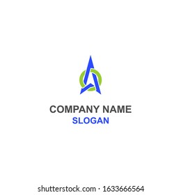 A alphabet letter initial, modern simple flat design logo.