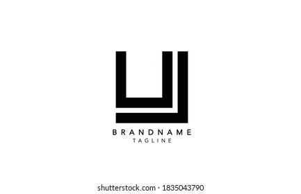 Alphabet letter Initial Monogram Logo UY, YU INITIAL, UY letter ,U and Y