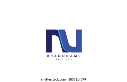 Alphabet letter Initial Monogram Logo NV, NV INITIAL, NV letter ,V and N