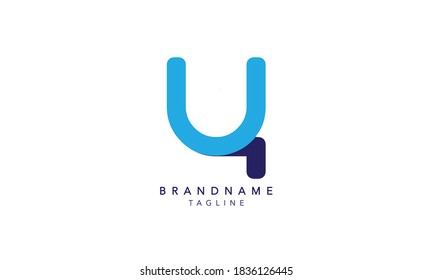 Alphabet letter Initial Monogram Logo YU, YU INITIAL, YU letter , Y and U