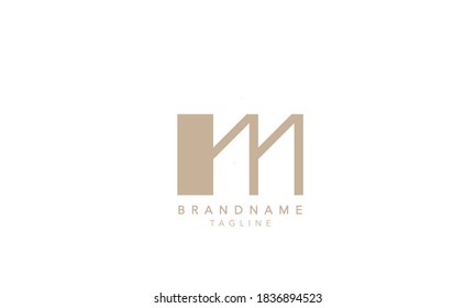 Alphabet letter Initial Monogram Logo M, M INITIAL, M letter 