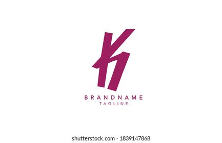 Alphabet Brief Initial Monogram Logo HK, HK INITIAL, HK Brief, H und K