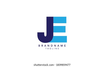 Alphabet letter Initial Monogram Logo JE, JE INITIAL, JE letter ,J and E