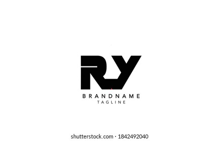 Alphabet Brief Initial Monogram Logo RY, YR INITIAL, RY Letter, R und Y