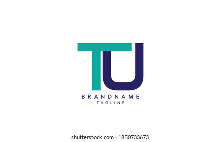 Alphabet letter Initial Monogram Logo TU, TU INITIAL,TU  letter ,T and U