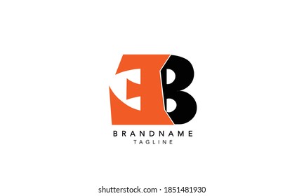 Letra alfabética Logotipo de monograma inicial EB, EB INITIAL, letra EB, letra E y B