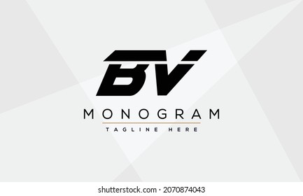 Alphabet Brief Initial Monogram Logo BV