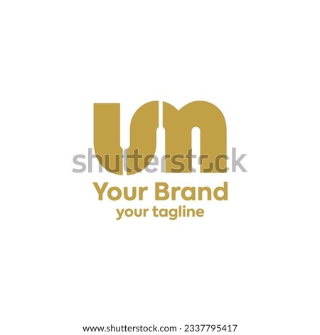 Alphabet letter Initial monogram logo UM, MU, icon vector