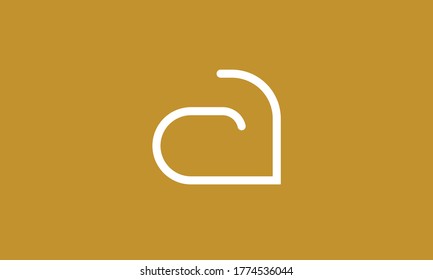 alphabet A letter initial vector monogram logo template