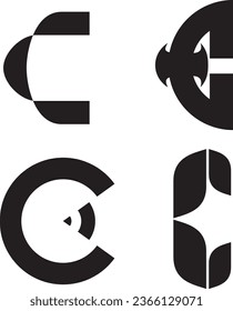 Plantilla de logotipo de iniciales de letras de alfabeto