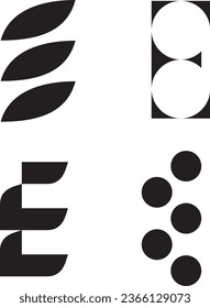 Plantilla de logotipo de iniciales de letras de alfabeto