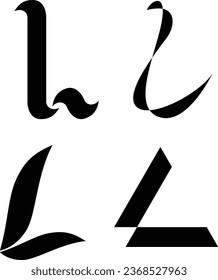 Plantilla de logotipo de iniciales de letras de alfabeto