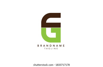 Alphabet letter Initials Monogram logo CG, GA INITIAL, CG letter ,C and G