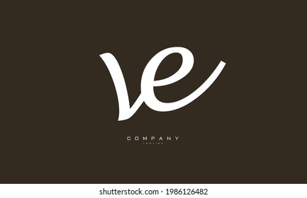 Alphabet letter Initials Monogram logo VE, EV, V and E