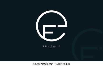 Alphabet letter Initials Monogram logo EF, FE, E and F