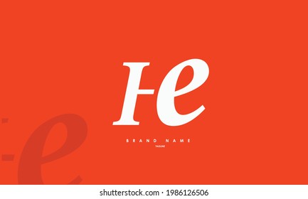 Alphabet letter Initials Monogram logo HE, EH, H and E