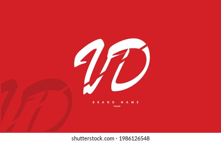 Letra alfabética Iniciales Logotipo Monograma VD, DV, V y D