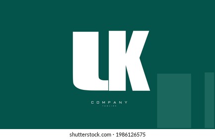 Letra alfabética iniciales logotipo de monograma LK, KL, L y K
