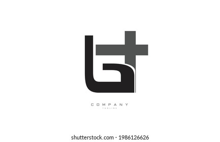 Alphabet letter Initials Monogram logo LT, TL, L and T