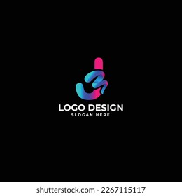 Alphabet Letter J mit abstraktem Logo-Design