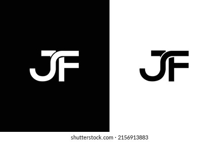 Alphabet letter JF logo design