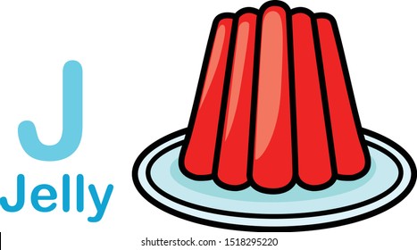 Alphabet Letter J-Jelly vector illustration