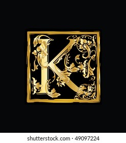 Alphabet letter K