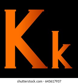 Alphabet letter K k