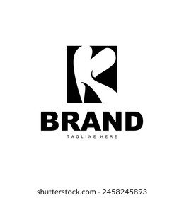 Alphabet letter K initial logo design simple product brand template