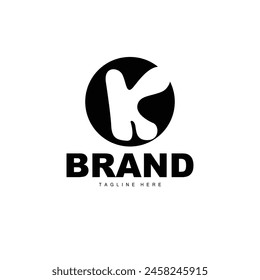Alphabet letter K initial logo design simple product brand template