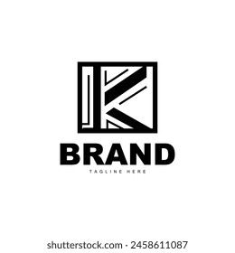 Alphabet letter K initial logo design simple product brand template