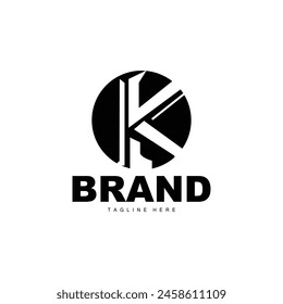 Alphabet letter K initial logo design simple product brand template