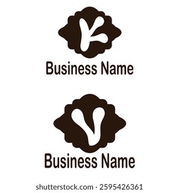 Alphabet letter K initial logo design simple product brand template