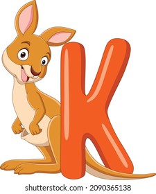 Alphabet letter K for Kangaroo