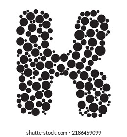 Alphabet letter k with modern style