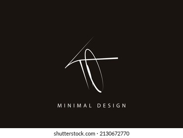 Alphabet letter KQ logo design line art
