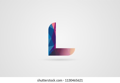 alphabet letter l logo design with rainbow colors suitable for a company or business