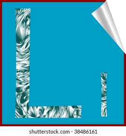 alphabet letter L, vector art illustration; more alphabet stickers in my gallery