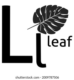 Alphabet letter L vector illustration. Suitable for children learning to recognize letters