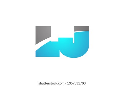 alphabet letter lj l j logo combination in blue and grey colors suitable for business and corporate identity