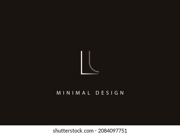 Alphabet letter LL logo design icon art line